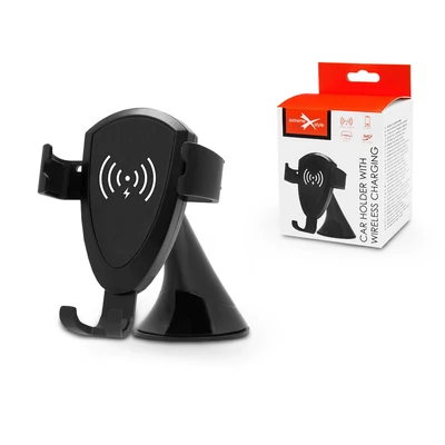 Univerzális Qi vezeték nélküli autós tartó/gyorstöltő - 10 W - Extreme CWW10 - Qi szabványos - fekete