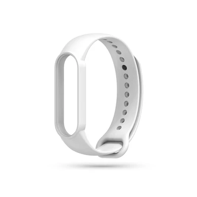 Xiaomi Mi Smart Band 5/Mi Smart Band 6 aktivitásmérőhöz szilikon csuklópánt - fehér