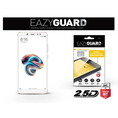 Xiaomi Redmi Note 5 gyémántüveg képernyővédő fólia - Diamond Glass 2.5D Fullcover - fehér