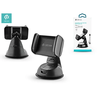 Univerzális PDA/GSM autós tartó max. 3,5-6" méretű készülékekhez - Devia Universal Suction Pad Car Mount V2 - black