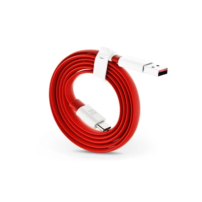 USB - USB Type-C gyári adat- és töltőkábel 100 cm-es vezetékkel - OnePlus Fast Charge D201 Flat - red (ECO csomagolás)