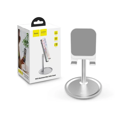 HOCO univerzális asztali telefon/tablet tartó 4,7-10" méretű készülékhez - HOCO PH15 Aluminium Alloy Table Stand - ezüst