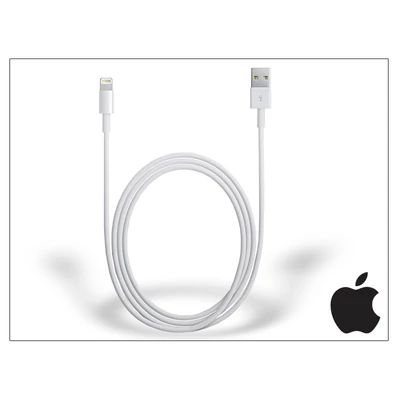 Apple iPhone 5/5S/5C/SE/iPad 4/iPad Mini eredeti, gyári USB töltő- és adatkábel 2 m-es vezetékkel - Lightning - MD819ZM/A (ECO csomagolás)