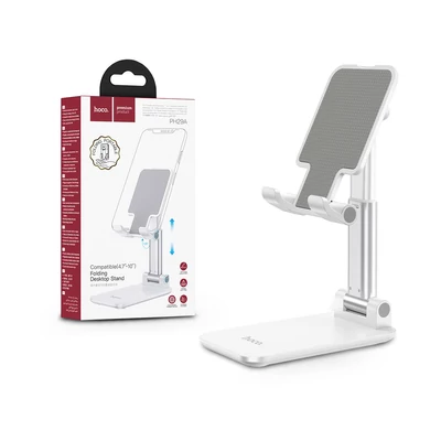 HOCO univerzális asztali telefon/tablet tartó 4,7-10" méretű készülékhez - HOCO PH29A Compatible Folding Desktop Stand - fehér