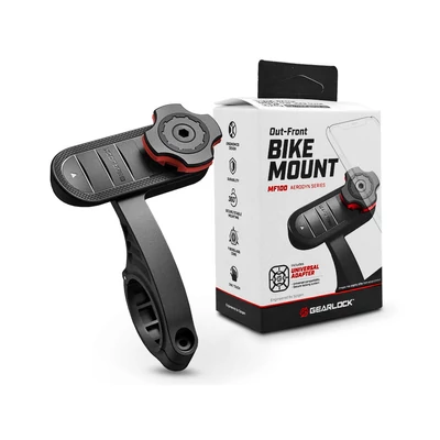 Spigen Gearlock kerékpárra szerelhető telefontartó / rögzítő rendszer AU100 adapterrel - Gearlock MF100 Out-Front Bike Mount - fekete