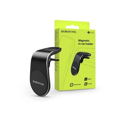 Borofone univerzális szellőzőrácsba illeszthető mágneses PDA/GSM autós tartó - Borofone BH10 Magnetic Car Holder - fekete