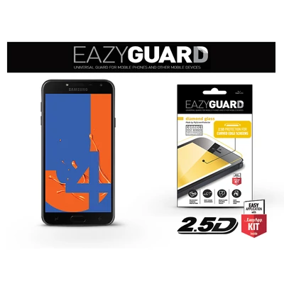 Samsung J400F Galaxy J4 (2018) gyémántüveg képernyővédő fólia - Diamond Glass 2.5D Fullcover - fekete