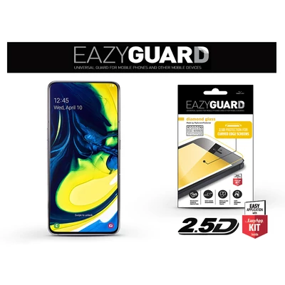 Samsung A805F Galaxy A80 gyémántüveg képernyővédő fólia - Diamond Glass 2.5D Fullcover - fekete