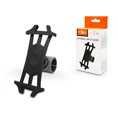 Univerzális kerékpárra szerelhető telefontartó 4,5-6" méretű készülékekhez - Extreme-R5 - fekete/szürke