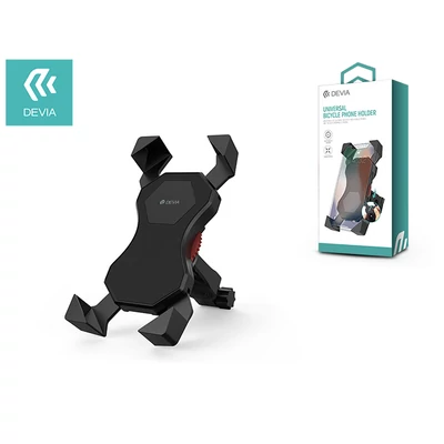 Univerzális kerékpárra szerelhető telefontartó max. 3,5-6,5" méretű készülékekhez - Devia Universal Bicycle Phone Holder - black