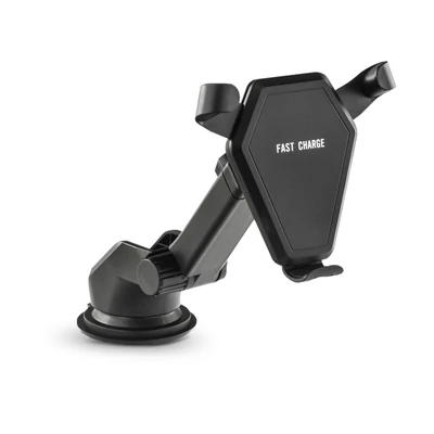 Univerzális Qi vezeték nélküli autós tartó/gyorstöltő - 5V/2A -  Qi szabványos