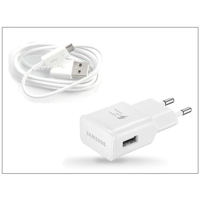 Samsung gyári USB hálózati töltő adapter + micro USB adatkábel - 5V/2A - EP-TA20EWE + EP-DG925UWE/UWZ white (ECO csomaglás)
