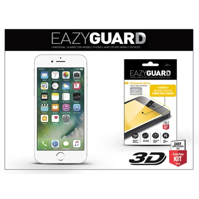 Apple iPhone 7 gyémántüveg képernyővédő fólia - Diamond Glass 3D Fullcover - fehér