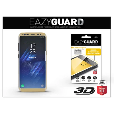 Samsung G950F Galaxy S8 gyémántüveg képernyővédő fólia - Diamond Glass 3D Fullcover - gold