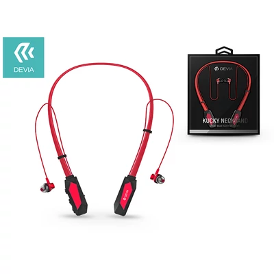 Devia Sport Bluetooth sztereó fülhallgató v4.1 - Kucky Neckband - red