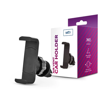 Setty univerzális szellőzőrácsba illeszthető autós tartó - Setty 98226 Car Holder - fekete