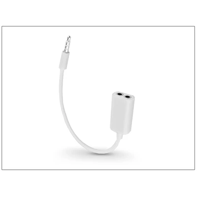 3,5 - 3,5 mm jack audio elosztó adapter - fehér
