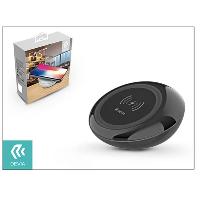 Devia Qi univerzális vezeték nélküli töltő állomás - 5V/2A - Devia Fast Wireless Charger - black - Qi szabványos