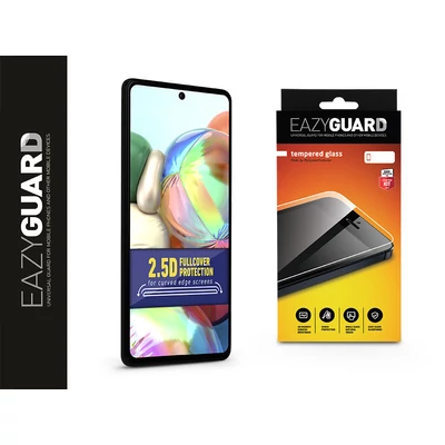 Samsung A715F Galaxy A71 gyémántüveg képernyővédő fólia - Diamond Glass 2.5D Fullcover - fekete