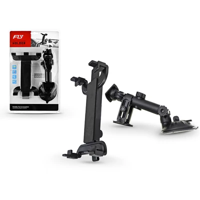 Univerzális szélvédőre szerelhető Tablet PC autós tartó 7 - 13" méretű készülékekhez - Fly 2206-AP - fekete