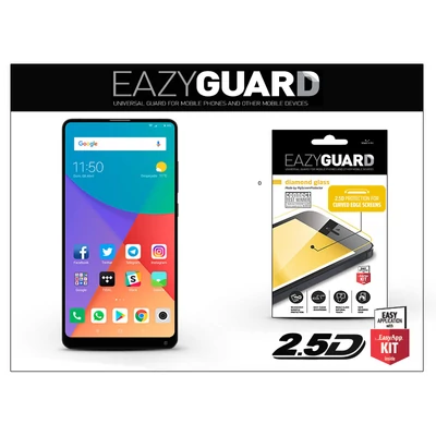 Xiaomi Mi Mix 2/Mix 2S gyémántüveg képernyővédő fólia - Diamond Glass 2.5D Fullcover - fekete