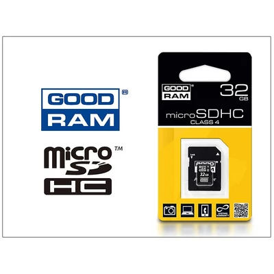 32 GB microSDHC™ Class 4 memóriakártya + SD adapter 
