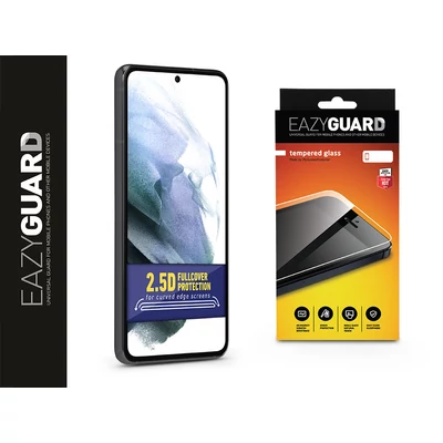 Samsung G990F Galaxy S21 gyémántüveg képernyővédő fólia - Diamond Glass 2.5D Fullcover - fekete