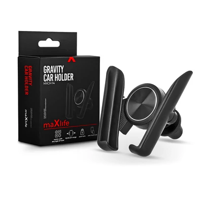 Maxlife univerzális szellőzőrácsba illeszthető autós tartó - Maxlife MXCH-14 Gravity Car Holder - fekete
