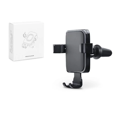 Univerzális Qi vezeték nélküli autós tartó/gyorstöltő - BCHW02 - 5V/2A - fekete - Qi szabványos 