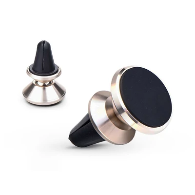 Univerzális szellőzőrácsba illeszthető mágneses PDA/GSM autós tartó - gold