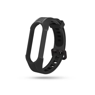 Xiaomi Mi Smart Band 5/Mi Smart Band 6 aktivitásmérőhöz szilikon csuklópánt - Armor - fekete