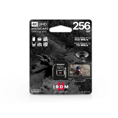 256 GB microSDXC™ UHS-1 U3 V30 memóriakártya 100/70 - 4K UHD + SD adapter