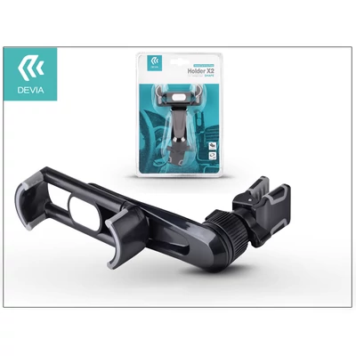Univerzális szellőzőrácsba illeszthető autós tartó max. 3,5-6" méretű készülékekhez - Devia Universal Car Air Vent Holder X2 - black