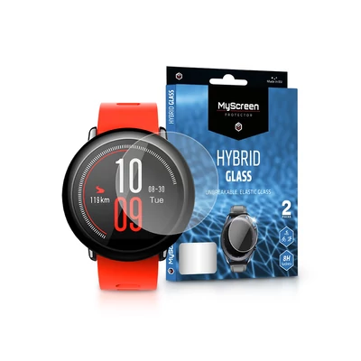 Xiaomi Huami Amazfit Pace rugalmas üveg képernyővédő fólia - MyScreen Protector Hybrid Glass - 2 db/csomag - transparent