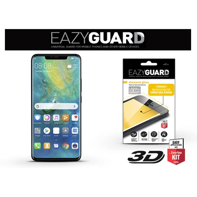 Huawei Mate 20 Pro gyémántüveg képernyővédő fólia - Diamond Glass 3D Fullcover - fekete