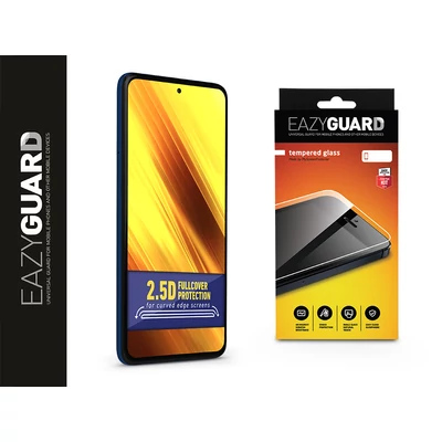 Xiaomi Poco X3/X3 Pro gyémántüveg képernyővédő fólia - Diamond Glass 2.5D Fullcover - fekete