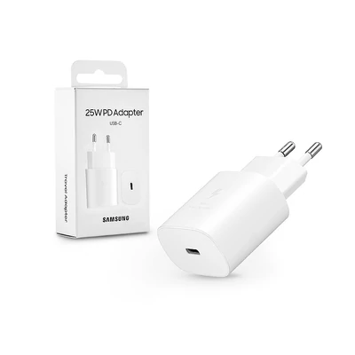 Samsung gyári USB hálózati töltő adapter Type-C csatlakozóval - 5V/3A - EP-TA800NWEG PD.3.0 Super Fast Charging - white 
