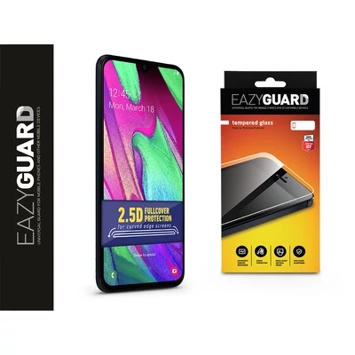 Samsung A405F Galaxy A40 gyémántüveg képernyővédő fólia - Diamond Glass 2.5D Fullcover - fekete