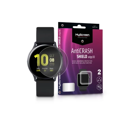 Samsung Galaxy Watch Active 2 (44 mm) ütésálló képernyővédő fólia - MyScreen Protector AntiCrash Shield Edge3D - 2 db/csomag - transparent