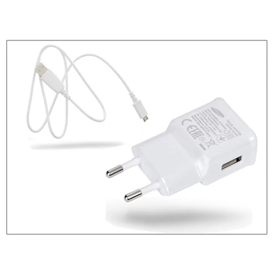 Samsung gyári USB hálózati töltő adapter + micro USB adatkábel - 5V/2A - EP-TA10EWE + ECB-DU28WE white (csomagolás nélküli)