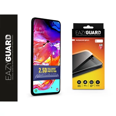 Samsung A705F Galaxy A70 gyémántüveg képernyővédő fólia - Diamond Glass 2.5D Fullcover - fekete