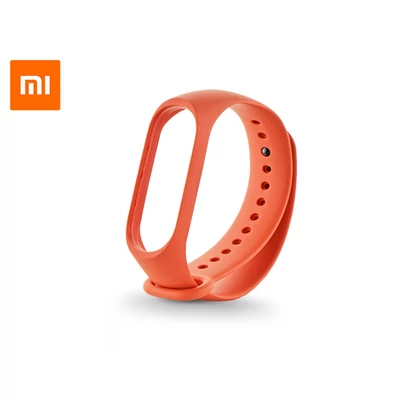 Xiaomi Mi Band 3/Mi Band 4 aktivitásmérőhöz eredeti gyári szilikon csuklópánt - XMWD02HM - narancs