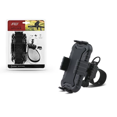 Univerzális kerékpárra szerelhető telefontartó - Fly 2326-CX - fekete