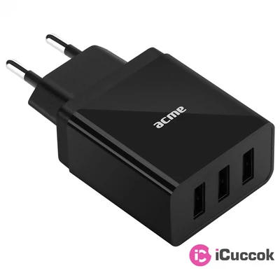 ACME CH206 3.4A univerzális 3x USB hálózati töltő