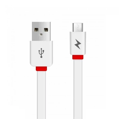 AWEI CL-950 fehér lapos microUSB kábel