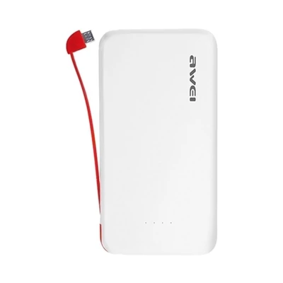 AWEI P10K 6000mAh fehér powerbank