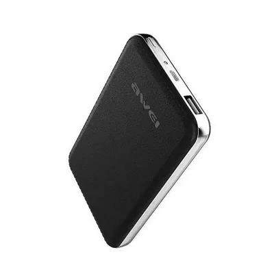 AWEI P84K 10400mAh/bőrhatású/elegáns/fekete powerbank