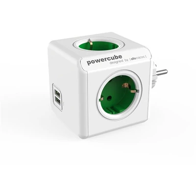 Allocacoc PowerCube Original USB 4-es zöld USB-s hálózati elosztó