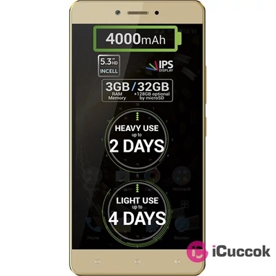 Allview P9 Energy Lite 5,2" LTE 32GB Dual SIM arany okostelefon