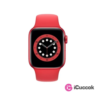 Apple Watch Series 6 GPS-es 40mm PRODUCT(RED) alumíniumtok PRODUCT(RED) sportszíjas okosóra